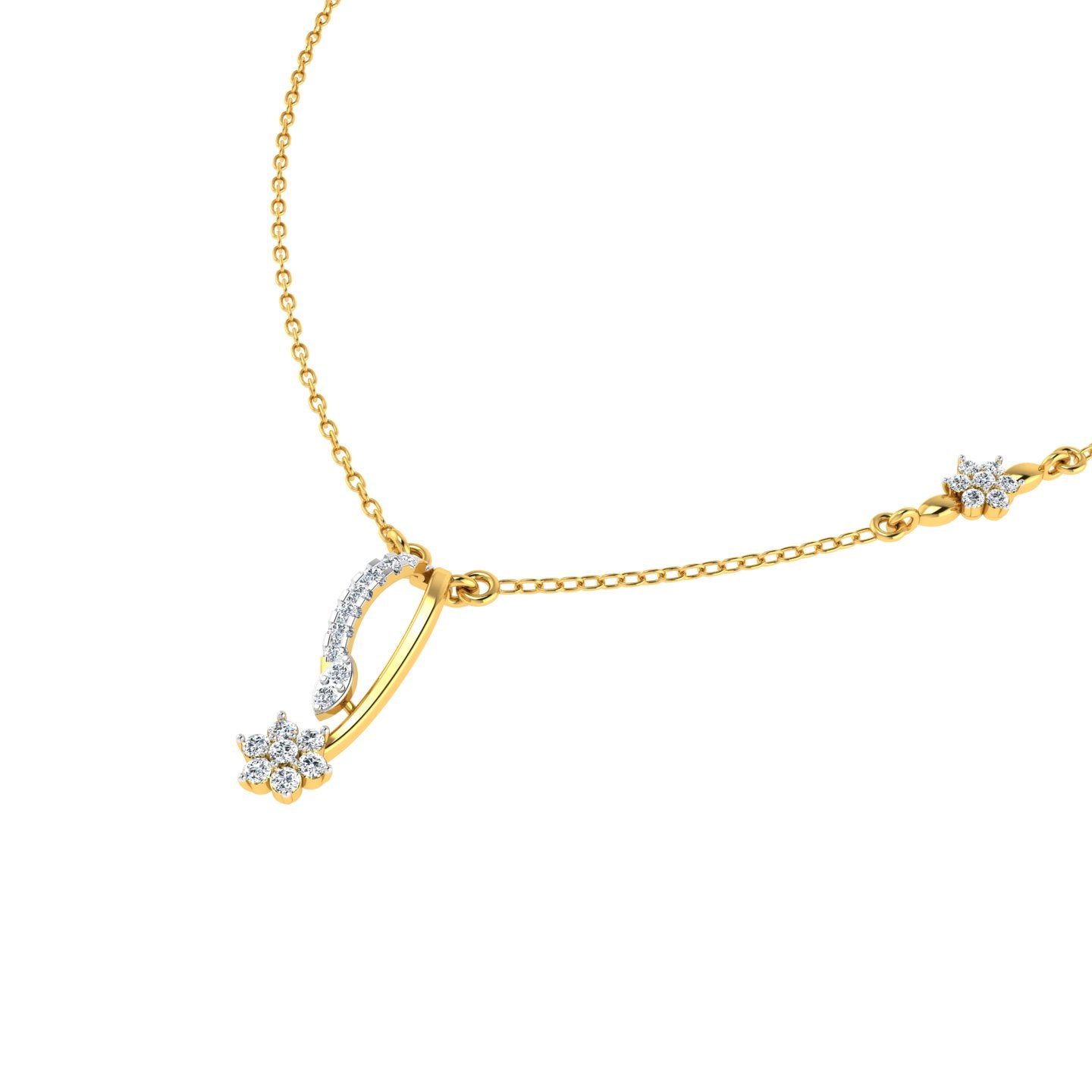 Compliments of Hanging Star Diamond Necklace