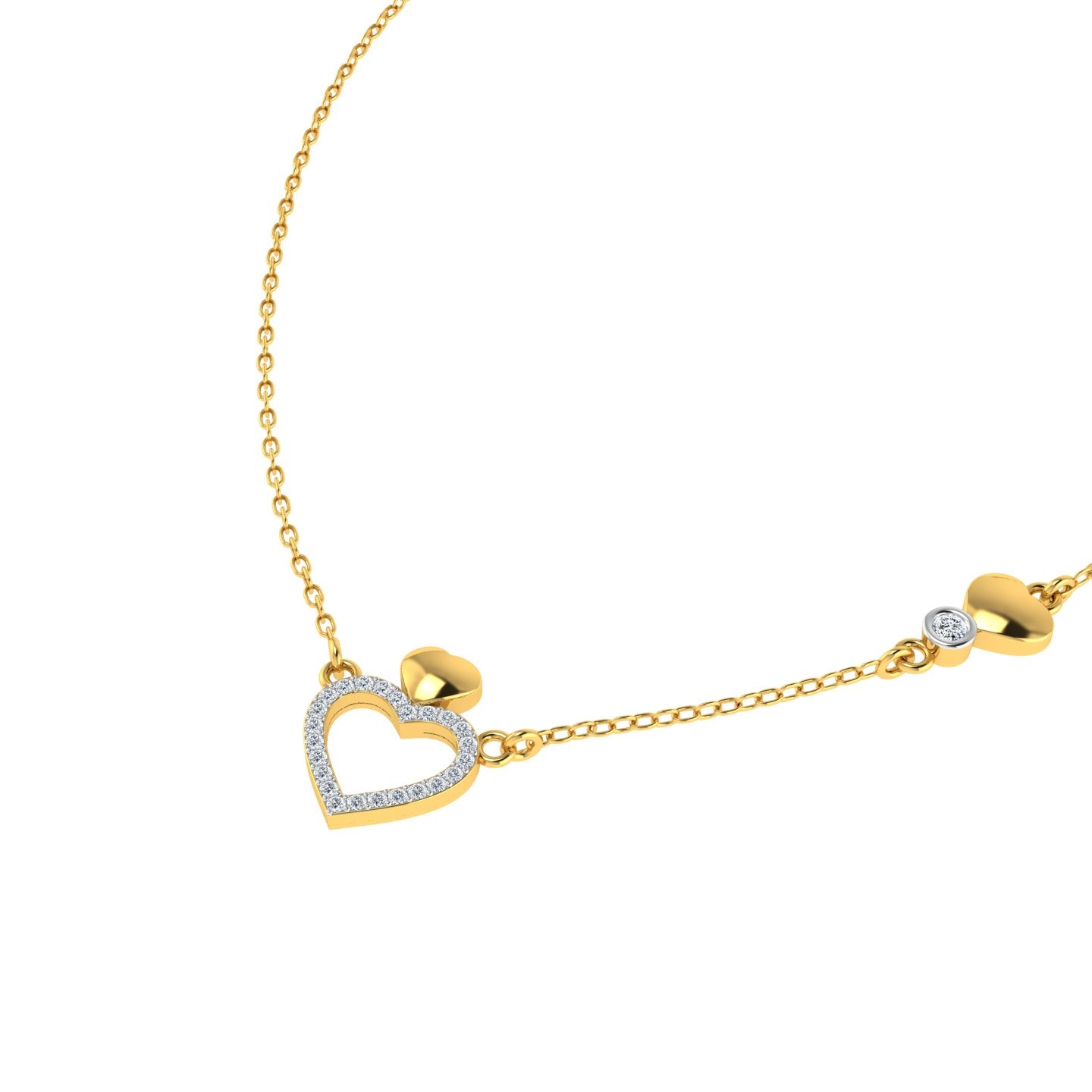 Hearts on Charriot Diamond Necklace