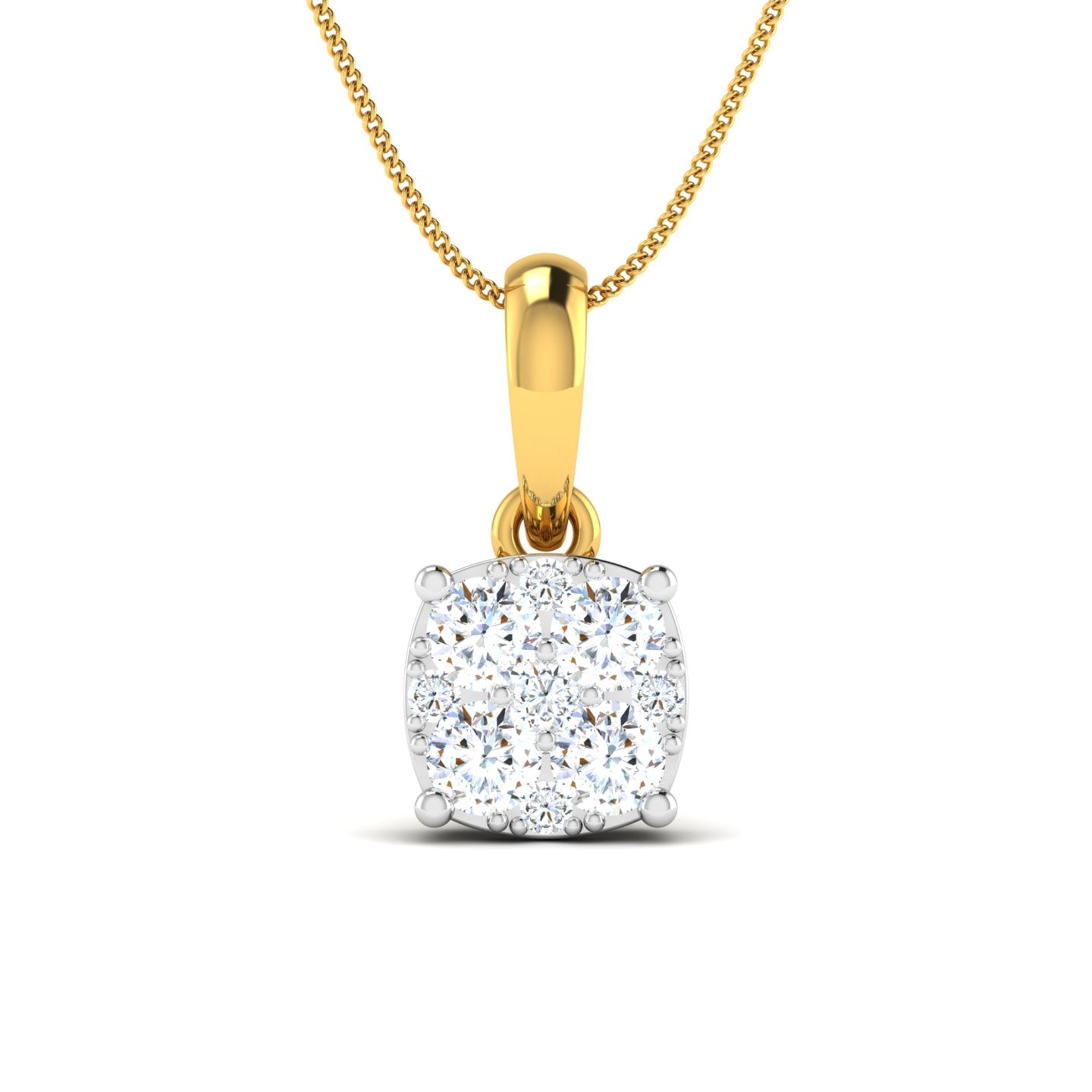 Square Illusion Diamond Pendant lordsjewels