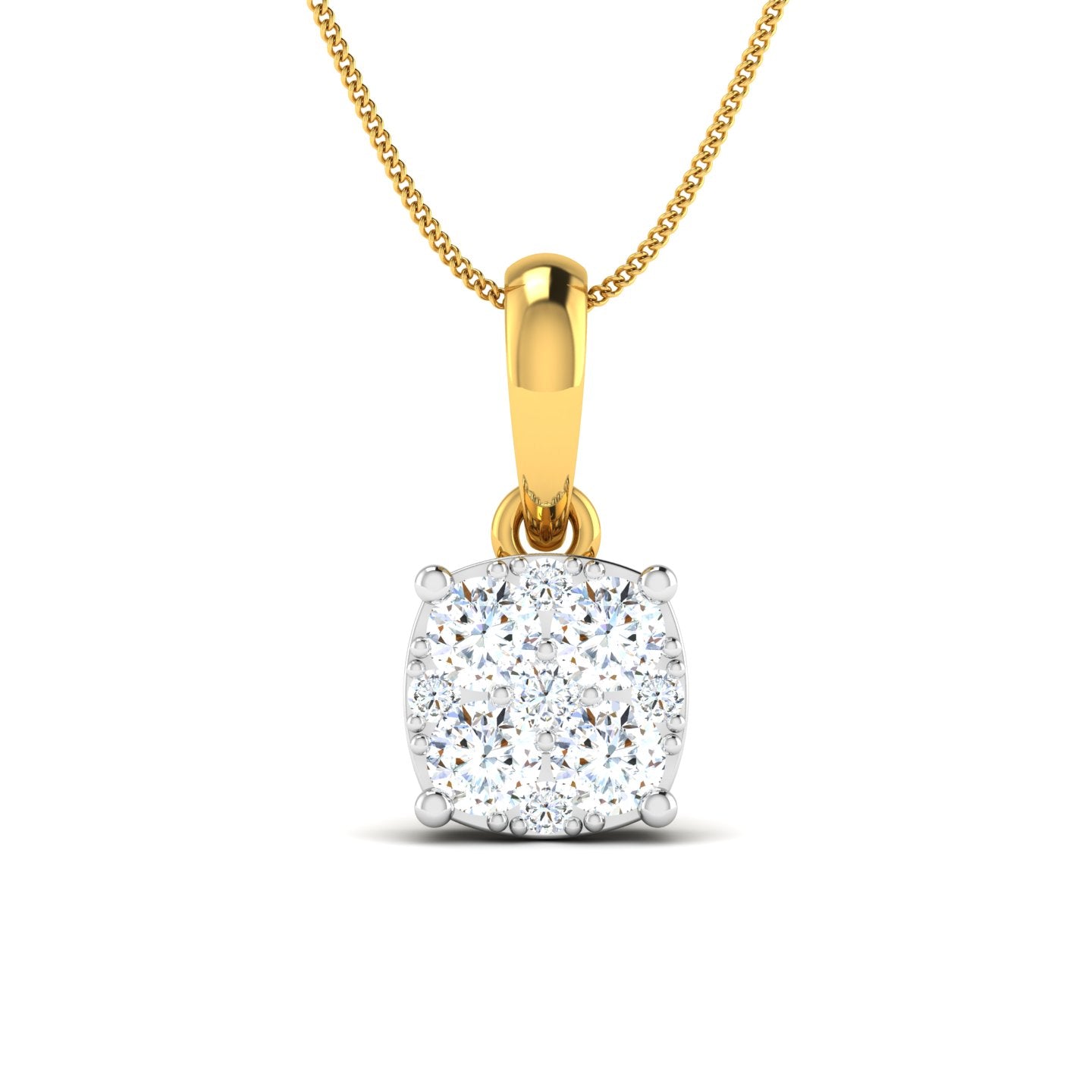 Square Illusion Diamond Pendant