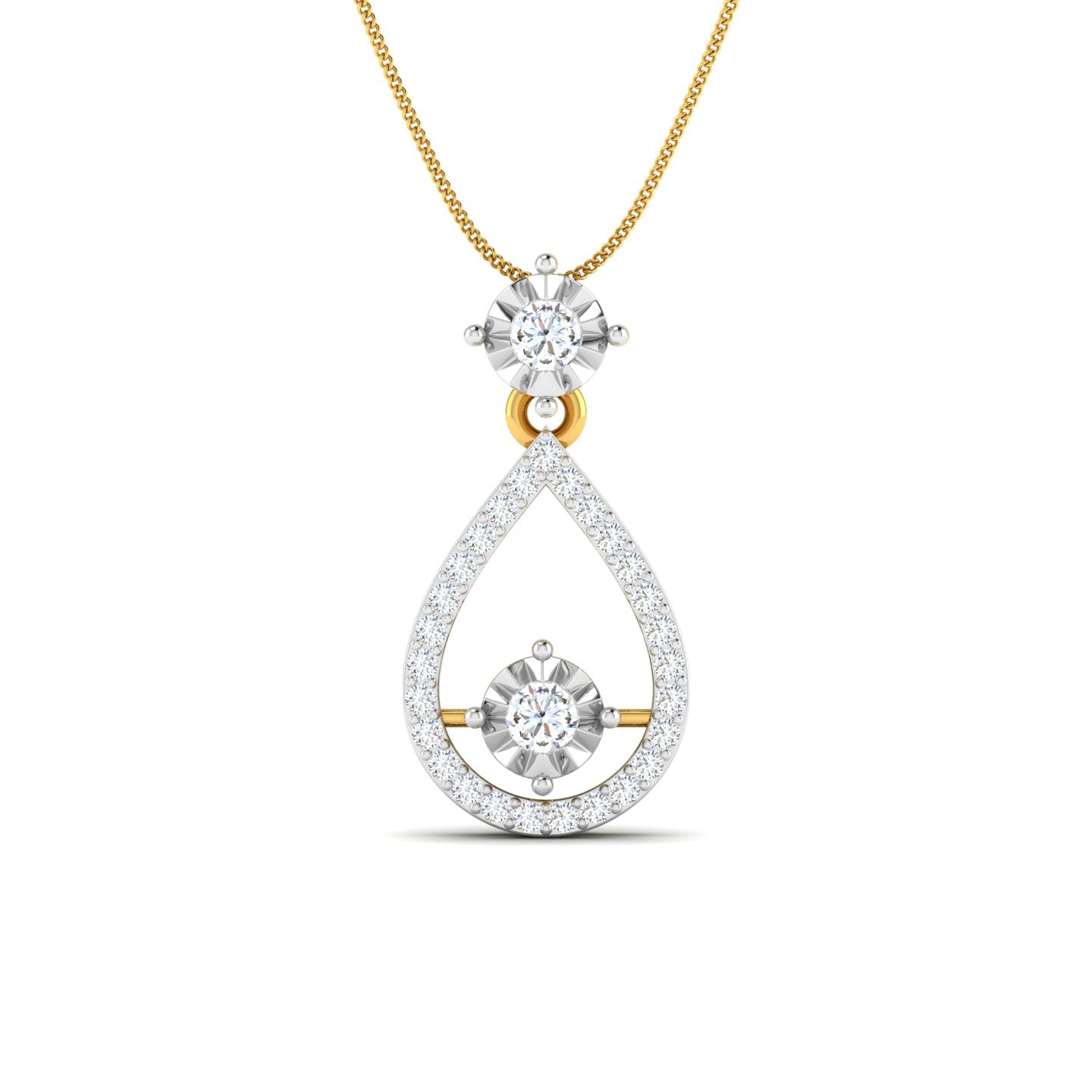 Twin Diamond Petal Pendant lordsjewels