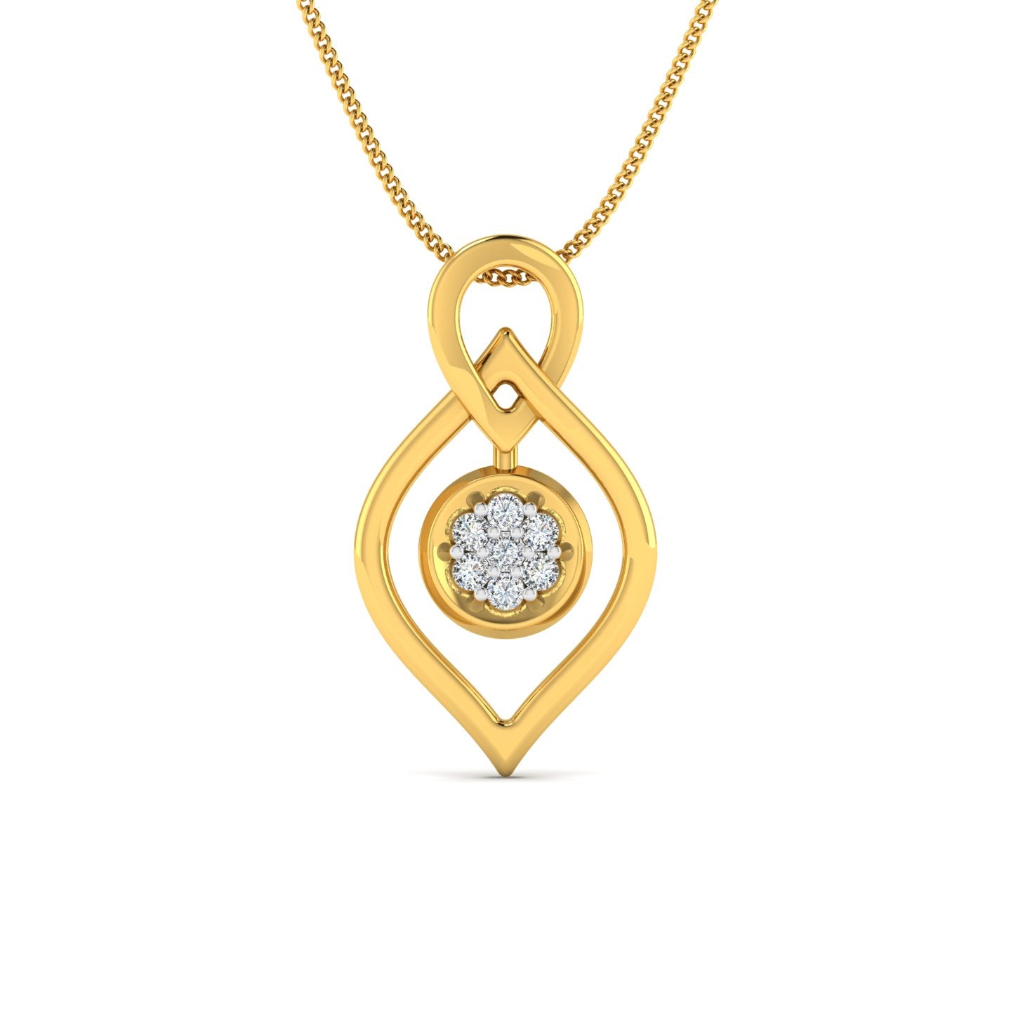 Round Pressure Diamond Pendant