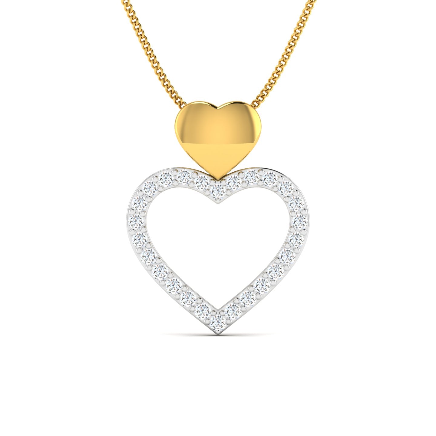 Heart of Gold Diamond Pendant
