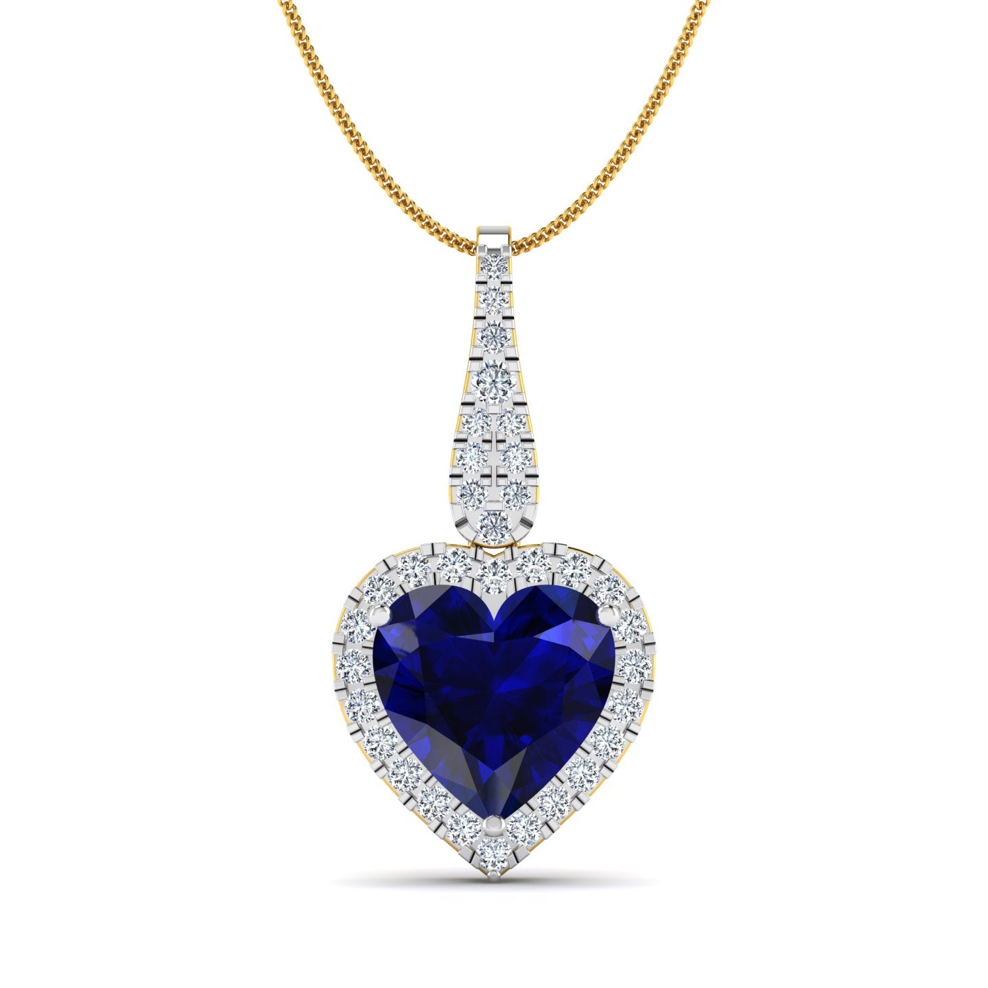 Heart of Blue Diamond Pendant