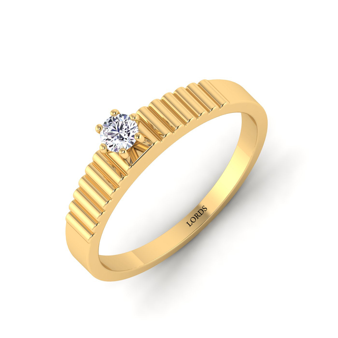 Aureole Solitaire Diamond Ring