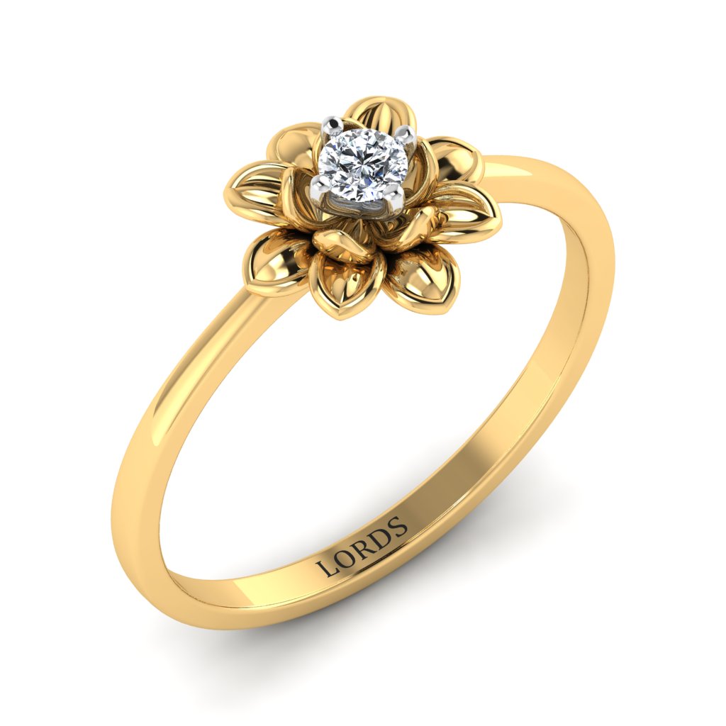 Rose Solitaire Ring