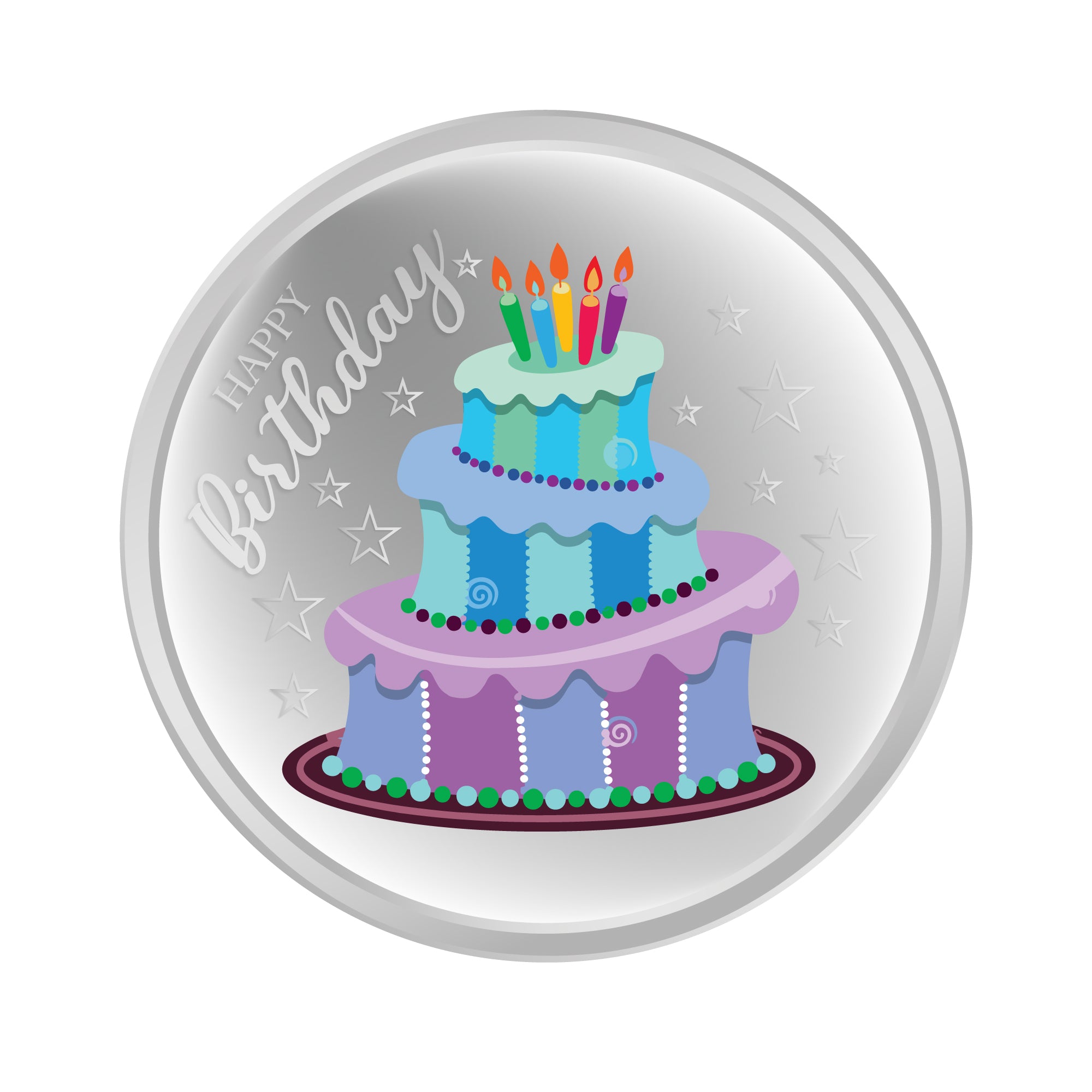 Happy Birthday 20 Grams Silver Coin with Gift Box