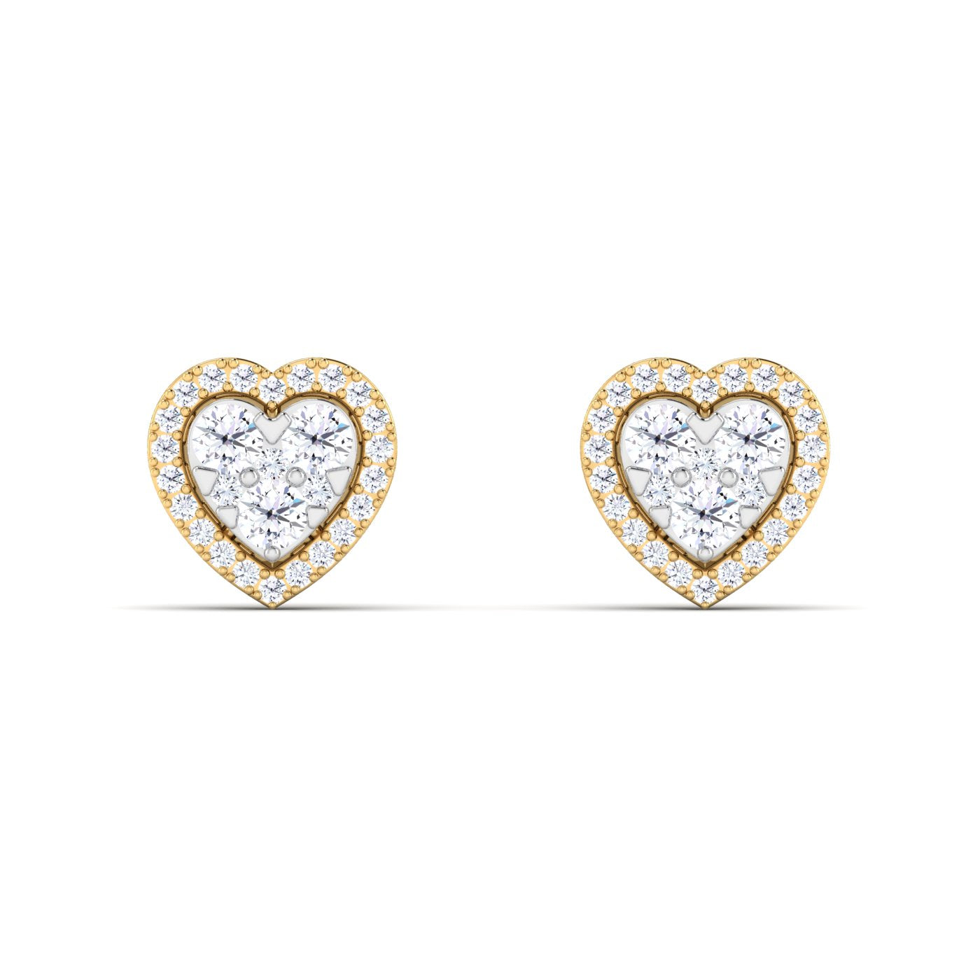 Halo Hearts Diamond Earring