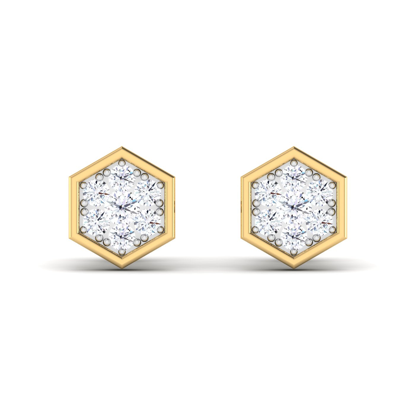 Hexa Diamond Earrings