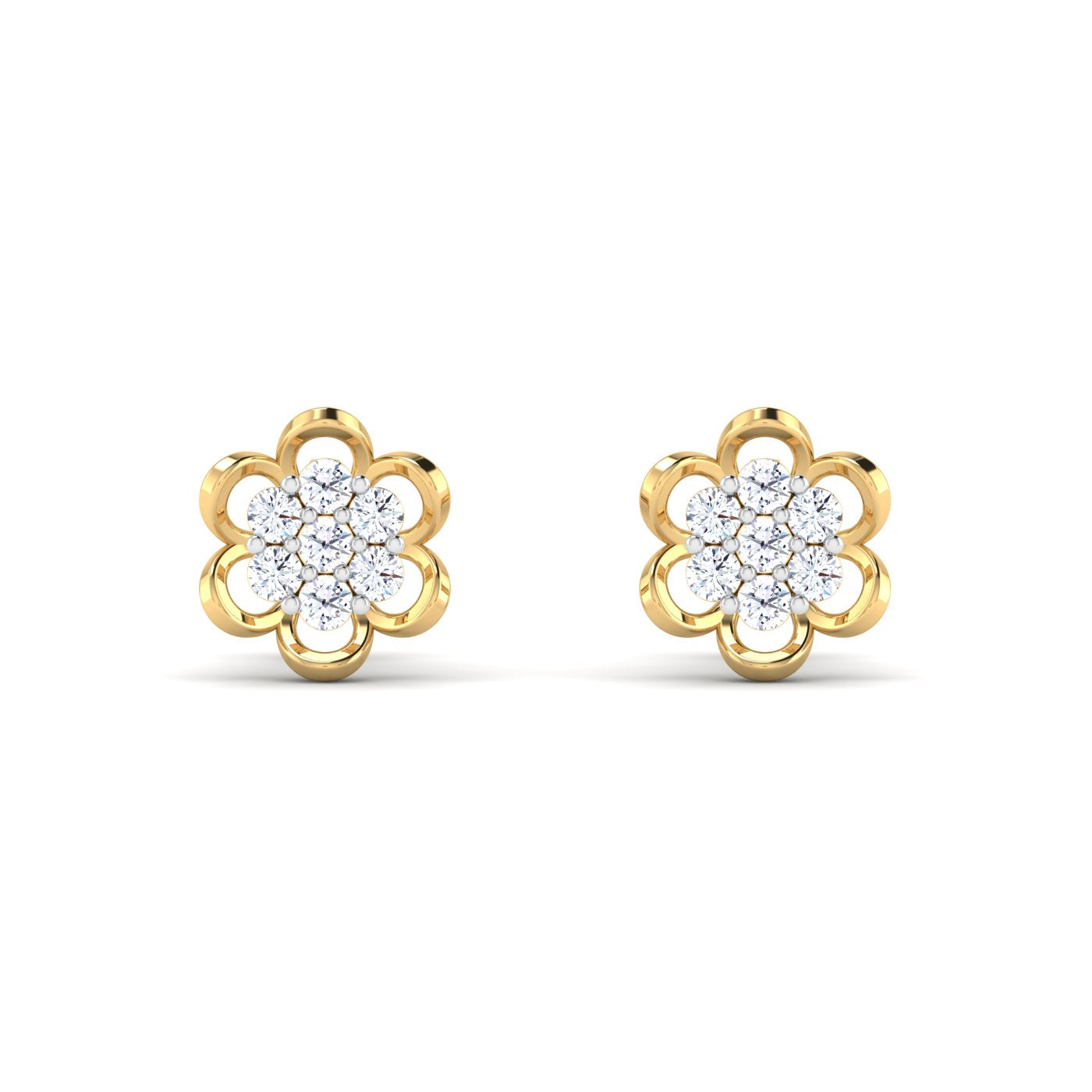 Star Flower Diamond Earring