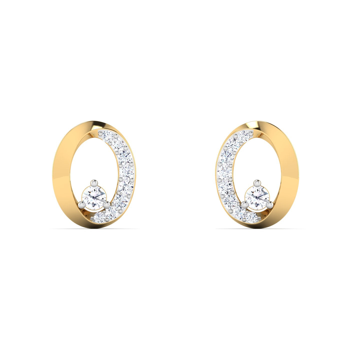 Oval Stud Earring