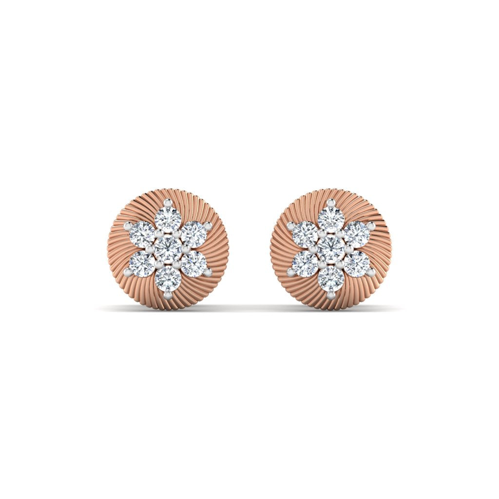 Pine Shield Diamond Earring
